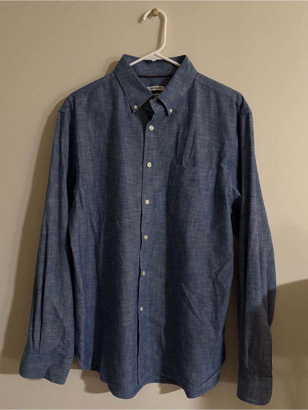 Jos. A. Bank Navy Chambray Button-Down Shirt